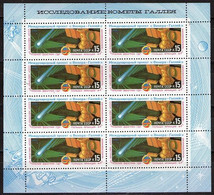 Sowjetunion/Russia 1986 Mi.5582 KB Weltraum Venus-Halley/Sc.5433a M/S Project Halley **/MNH - Collections