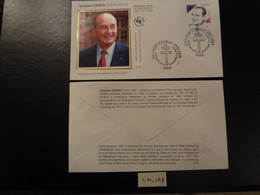 FRANCE 2020 0,97 " JACQUES CHIRAC 1932 - 2019 ", OBLITÉRATION PARIS 26.09.2020 ENVELOPPE  F.D.C. - 2020-…