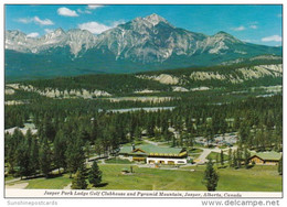 Canada Alberta Jasper Park Lodge Golf Clubhouse And Pyramid Mountain - Jasper