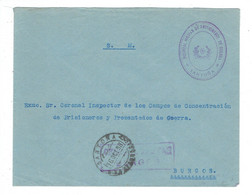 Guerre D'Espagne - L En Franchise - Hopital Militaire De Prisonniers De Guerre - CàD SANTOÑA - 16 Oct 1938 - TB - Marcas De Censura Nacional