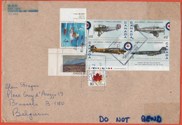 CANADA - 2004 - 46 Pan Am 1999 + 30 Yukon Territory + 80 Maple Leaf + 4 X 46 Air Forces - Medium Envelope - Viaggiata Da - Brieven En Documenten