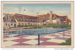 Michigan Grand Rapids Cascdae Hills Country Club And Swimming Pool 1943 Curteich - Grand Rapids