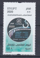 Egypt 2020 World Statistics Day - Withdrawn From Circulation Stamp 1v MNH (Country's Name In Error) - Nuevos