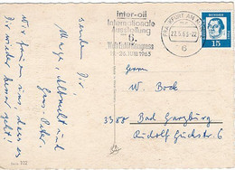 51612 - Bund - 1963 - 15Pfg Luther EF A AnsKte FRANKFURT - INTER-OIL ... 6.WELT-ERDOEL-KONGRESS ... -> Bad Harzburg - Petrolio