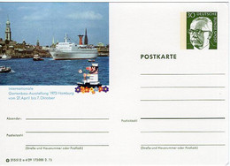 51621 - Bund - 1973 - 30Pfg Heinemann BildGAKte "Gartenbauausstellung Hamburg", Ungebraucht - Ships