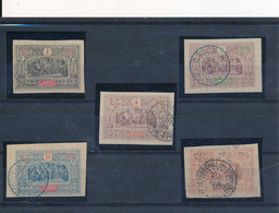 France Colonie Française Obock Timbre Groupe De Guerriers Somalis N° 47 à 49 - 52 Et 53 Oblitérés - Used Stamps