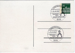 51629 - Bund - 1967 - 20Pfg. Brandenburger Tor "Damen-Hockey-WM" LEVERKUSEN - 9.DAMEN-WELT-HOCKEY-SPIELE 1967 - Hockey (su Erba)