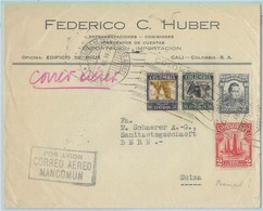79235 - COLOMBIA - Postal History -  Airmail COVER From CALI To SWITZERLAND 1933 - Colombia