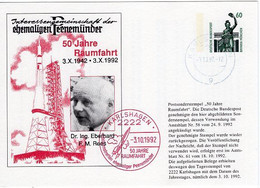 51637 - Bund - 1992 - 60Pfg SWK PGAKte "IG Der Ehemaligen Peenemuender - Dr. Eberhard Rees" KARLSHAGEN - Europa