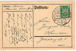 51665 - Deutsches Reich - 1924 - 5Pfg Adler EF A Kte HANNOVER - NEUNTES DEUTSCHES SAENGERBUNDESFEST -> Hannover - Music