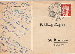 51677 - Bund - 1975 - 40Pfg. Heinemann EF A Kte INGELHEIM - MEXIKANISCHE TAGE IN INGELHEIM -> Bremen - Storia Postale