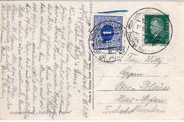 51680 - Deutsches Reich - 1930 - 8Pfg Ebert "1930" EF A AnsKte ALTENBRAK - ... -> OBER-POLAUN (CSR), M. 1 Kcs. Nachporto - Postage Due