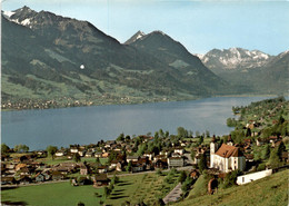 Sarnen / Zentralschweiz - Sarnersee Mit Berneralpen (585) * 2. 8. 1982 - Sarnen