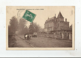 PEYREHORADE (LANDES) AVENUE DE LA GARE (1909) ATTELAGE DE BOEUFS ET ENFANTS - Peyrehorade