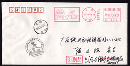 China Postage Machine Meter Cover:The First Anniversary Of The Opening Of The Shanghai World Expo Post Office - Briefe U. Dokumente