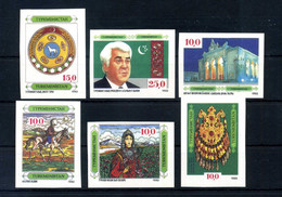 1992 TURKMENISTAN SET MNH ** IMPERFORATED 4/9 Aspetti Della Cultura Nazionale - Turkménistan