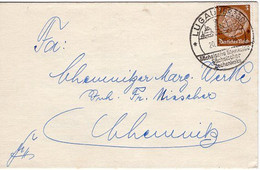 51695 - Deutsches Reich - 1935 - 3Pfg Hindenburg EF LUGAU - SAECHSISCHE STEINKOHLE ... -> Chemnitz - Autres & Non Classés