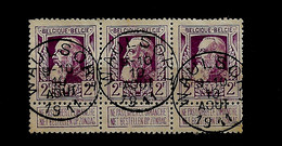 SP666/ TP 80(3) GB Obl Concours WAULSORT 9-10 10 AOUT 1911 TL COBA  15 - 1905 Grosse Barbe