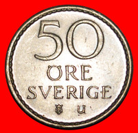 * MONOGRAM (1962-1973): SWEDEN ★ 50 ORE 1973U MINT LUSTRE! GUSTAV VI ADOLF (1950-1973) LOW START ★ NO RESERVE! - Sweden