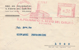 CARTOLINA POSTALE 1941 TIMBRO ROSSO EMA IL RESTO DEL CARLINO (RY4422 - Marcophilia
