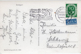 51709 - Bund - 1953 - 10Pfg Posthorn EF A AnsKte STUTTGART - BESUCHT UNS ... -> Schleswig - Other & Unclassified