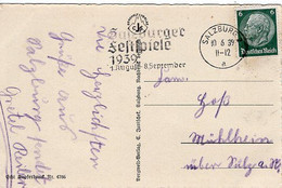 51713 - Deutsches Reich - 1939 - 6Pfg Hindenburg EF A AnsKte SALZBURG - SALZBURGER FESTSPIELE ... -> Muehlheim - Musique