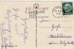 51713 - Deutsches Reich - 1939 - 6Pfg Hindenburg EF A AnsKte SALZBURG - SALZBURGER FESTSPIELE ... -> Muehlheim - Music