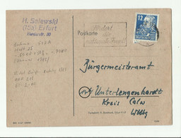 DP  1950 GS SST ERFURT - Postal  Stationery