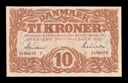 Dinamarca Denmark 10 Kroner 1943 Pick 31p (1) EBC+ XF+ - Denemarken