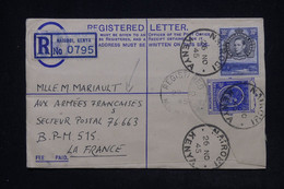 KENYA - Entier Postal + Complément De Nairobi En Recommandé En 1945 Pour SP 76 - 663 En France - L 118885 - Kenya, Uganda & Tanganyika