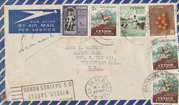 Sri Lanka Ceylon 1954 Cover Mailed - Sri Lanka (Ceylon) (1948-...)