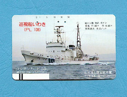 ( 5751 ) - Télécarte JAPON Ancienne - ( Bateau MILITAIRE ) - *** EC *** - Voir Scan - - Boats