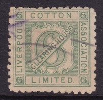 Liverpool Cotton Association . 6d Green  GU - Fiscale Zegels