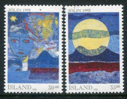 ICELAND 1992 Christmas MNH / **  Michel 774-75 - Unused Stamps