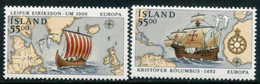 ICELAND 1992 Europa: Discovery Of America   MNH / **.  Michel 762-63 - Nuevos