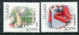 ICELAND 1992 Sport: Volleyball And Skiing   MNH / **.  Michel 760-61 - Unused Stamps