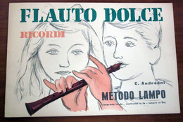 Flauto Dolce Ricordi Metodo Lampo Vintage - Aprendizaje