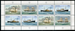 ICELAND 1991 Stamp Day: Mail Ships Sheetlet MNH / **.  Michel 752-56 Kb - Neufs