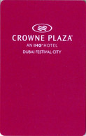 Crowne-Plaza-Dubai-Festival-City-An-IHG-Hotel- 6217  ---hotel Key Card, Roomkey, Hotelkarte - Cartes D'hotel