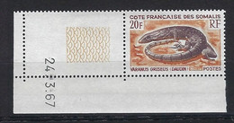 Cote Somalis YT 328 " Varan " 1966 Neuf** - Unused Stamps