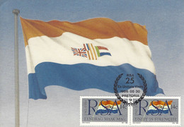 RSA South Africa 1986 Pretoria National Flag Republic Apartheid Period Maximum Card - Enveloppes