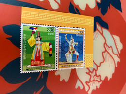 Korea Stamp Joined Issued  Costumes Fashion MNH Culture - Korea (Süd-)