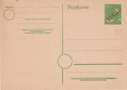 BERLIN  ENTIER POSTAL/GANZSACHE/POSTAL STATIONERY CARTE - Postcards - Mint