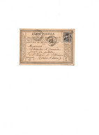 CARTE POSTAL ENTIER PRECURSEUR TIMBRE TYPE SAGE 15 C   CIRCULEE 18 JANVIER 1878 - Cartes Précurseurs