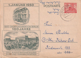 BERLIN  1950 ENTIER POSTAL/GANZSACHE/POSTAL STATIONERY CARTE ILLUSTREE - Privé Briefomslagen - Gebruikt