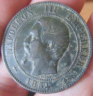 France - Monnaie 10 Centimes Napoléon III 1854 D (Lyon) - D. 10 Céntimos