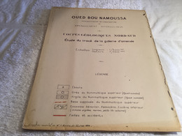 Oued Bou Namoussa Département De Constantine Aménagements Hydrauliques Coupe Géologique Nord-Sud - Obras Públicas