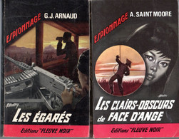 2 Romans Espionnage -  Editions Fleuve Noir  N: 441 Les Clairs Obscurs De Face D'ange Et N: 573 Les Egarés De 1964 /1966 - Fleuve Noir