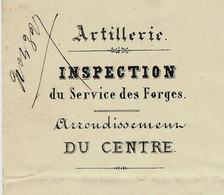 1866 ARMEE MILITAIRES ARTILLERIE INSPECTION NEVERS  SERVICE DES FORGES  CANONS FUSILS - Documentos Históricos