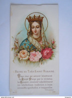 Image Pieuse Santini Devotieprentje Marie Maria Reine Du Très Saint-Rosaire 1891 - Imágenes Religiosas